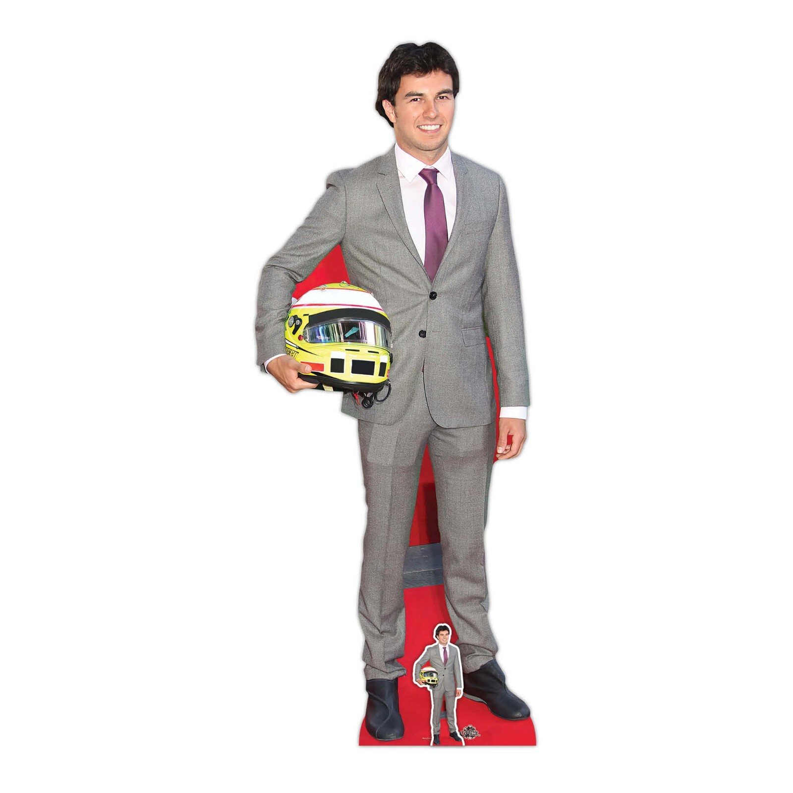 Sergio Perez Motor Racing Driver Lifesize Cardboard Cutout and Free Mini Standee