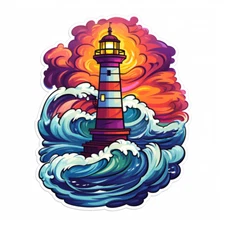 XXXL 60x60 cm car decal sticker lighthouse sticker