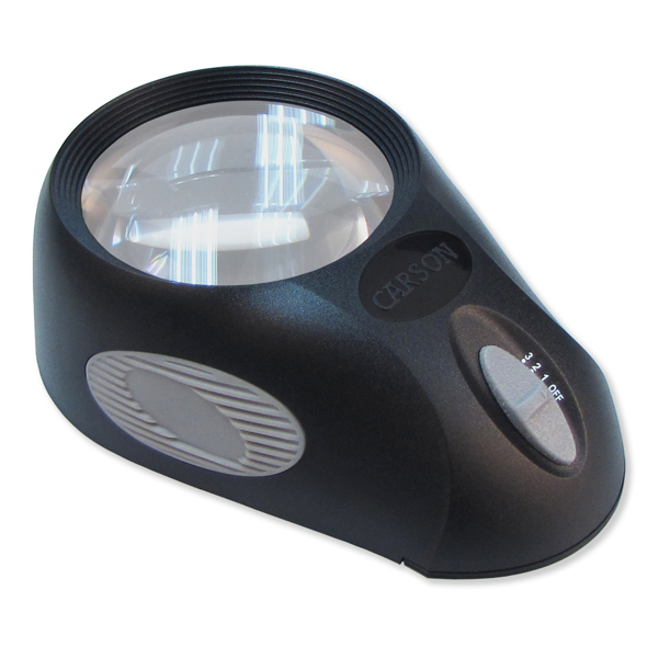 5X Carson Lighted Fixed Focus LumiLoupe Ultra Magnifier For Low Vision ...