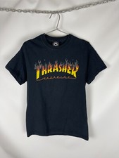 Thrasher vintage big logo flame skates skateboard tee