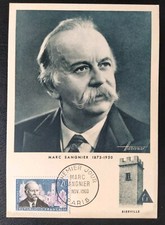 CARTE MAXIMUM 1er JOUR 1960 TIMBRE N° 1271 Marc Sangnier Oblitéré Paris