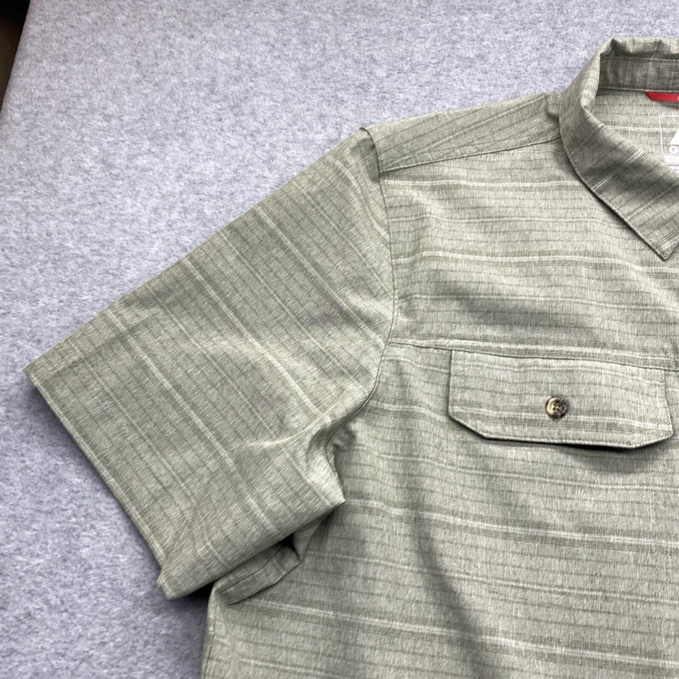 Gerry Shirt Mens Extra Large Button Up Short Sleeve Fishing Hiking Green Logo - Image 4 of 4