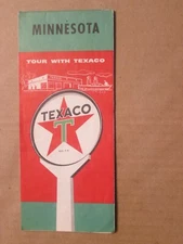 Texaco Highway Road Map of Minnesota 1958