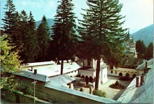 Sinaia Monastery Romania Worship Postcard 17th Century Old Historic Buildings
