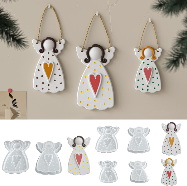 Silikonformen GießFormen Weihnachten AnhäNger 3 StüCk Engel-image