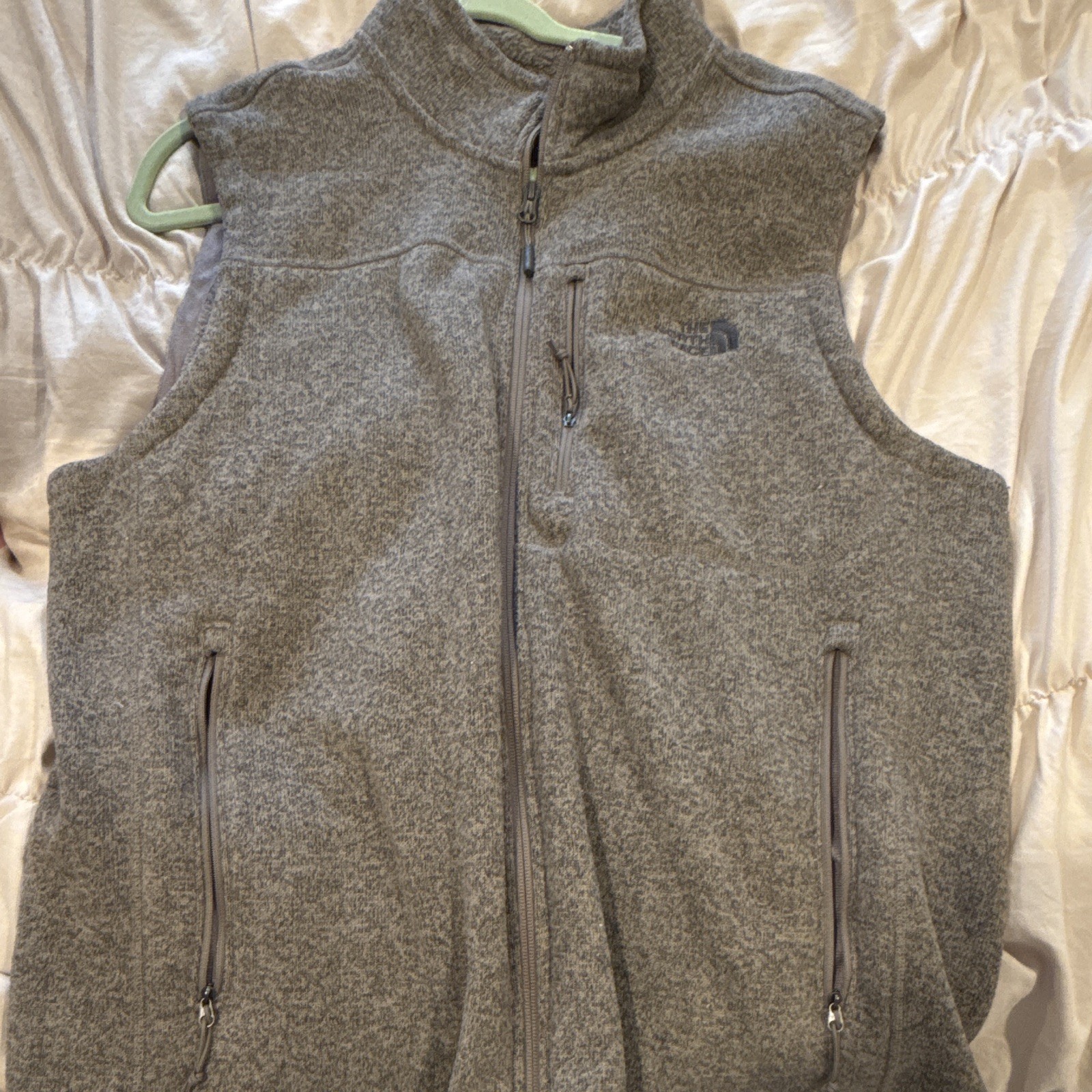 The North Face Men's Gray Full Zip Vest XL 44 in Chest Outdoor Casual