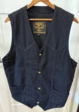 Milwaukee Performance Apparel Vest Mens XL Black Denim Concealed Carry Biker
