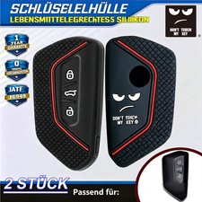 2x 3 Tasten Silikon Cover Schutzhülle für VW Golf 8 ID3 ID4 Autoschlüssel