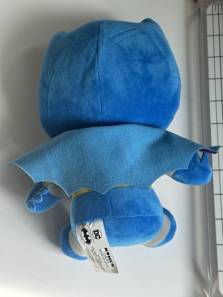 DC Comics Batman Blue/Gray Plush Stuffed Animal w/ Cape Small 2015 MPN ...