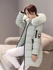 Women's Puffer Jacket Fleece Lined Sherpa Long Winter Coat Hood Warm Parka Coats