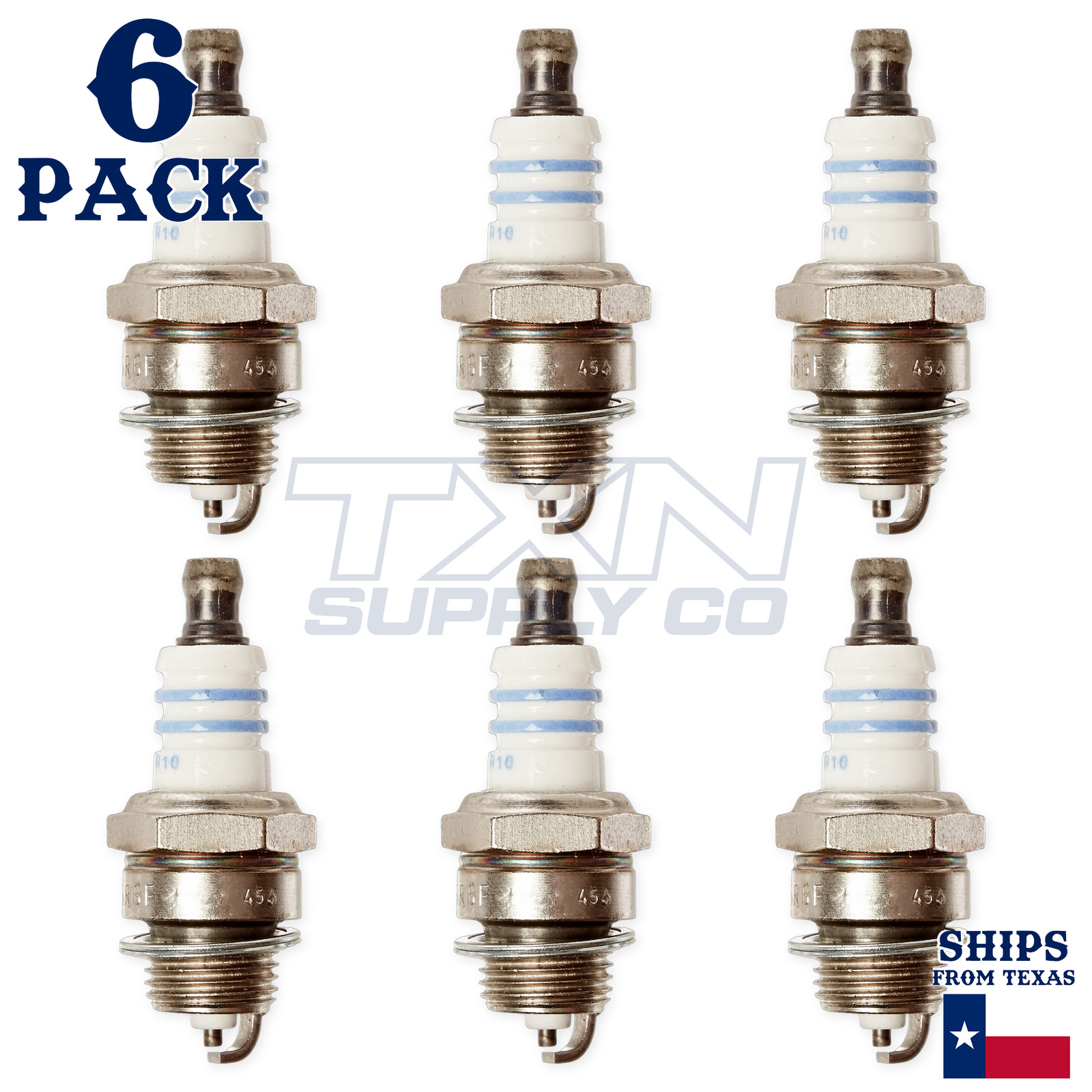 6 Pack Bosch 7547 WSR6F Copper with Nickel Spark Plugs