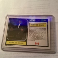 1991 Score Eric Lindros Awards and Honors #330 Hockey Card