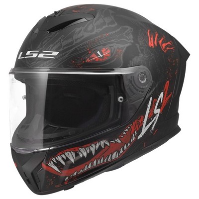 LS2 FF820 RAPID III KAIJU II Schwarz-Rot-Weiß matt Gr. M 57/58