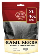 Basil Seeds 14 Ounce Bag - Tukmaria, Sabja Seeds - Used in Falooda & Ayurveda