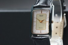 Vintage1994 Exc 5 Seiko Dolce 7321-549A Silver Two Tone 23mm Qz Men's Watch