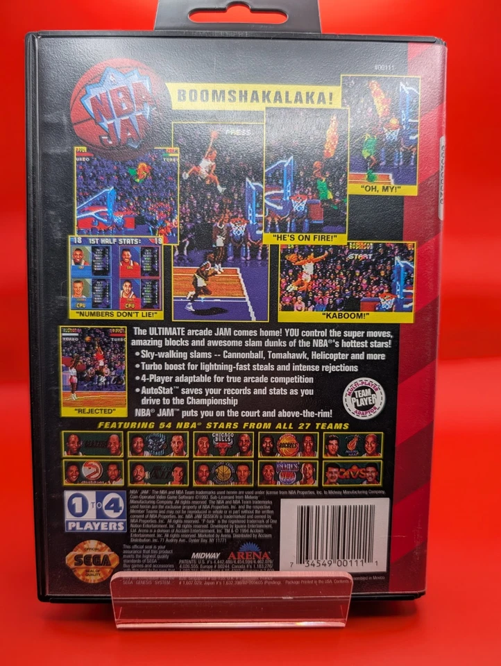 Juego NBA Jam Sega Genesis Completo Con Caja Y Manual Foto 2 de 4