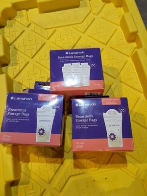 Lansinoh Breastmilk Breast Pump Storage Bag - 3) 100count Boxes