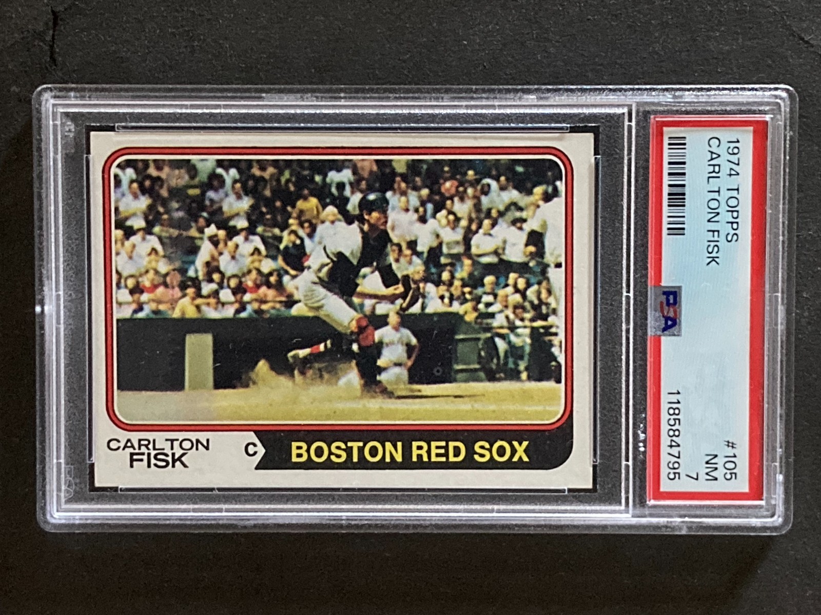 1974 Topps #105 Carlton Fisk PSA 7