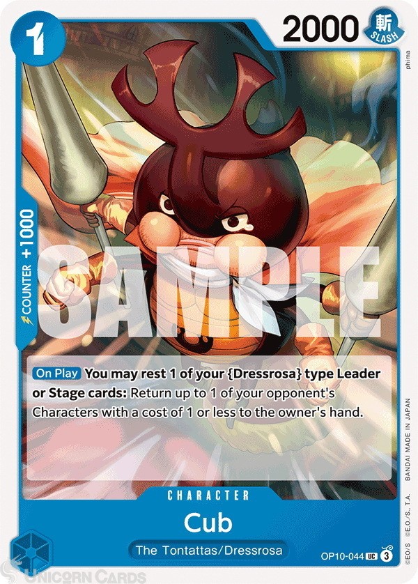 OP10-044 Cub : Uncommon English One Piece TCG Card : OP10: Royal Blood