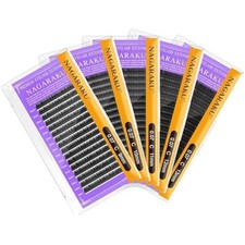 NAGARAKU 5 Trays Eyelash Extensions Supplies Classic 1:1 Lashes Individual Volum
