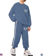 Boys Clothing Set - Crewneck Sweatshirt  Sweatpants with Pockets, Fun Prints