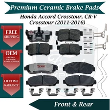 Premium OE Front & Rear Ceramic Brake Pads Kit For 2011-2016 Honda 9 Yr Warrant