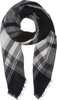 See U Soon Damen Schal Tuch, Schwarz/Weiß, One Size