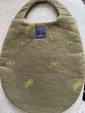 mina perhonen Butterfly Embroidered Egg Bag Green Leather Used