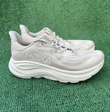 Hoka One One Clifton 10 Men s Size 9D Oatmeal Running Shoes Used 1162030 OLTM