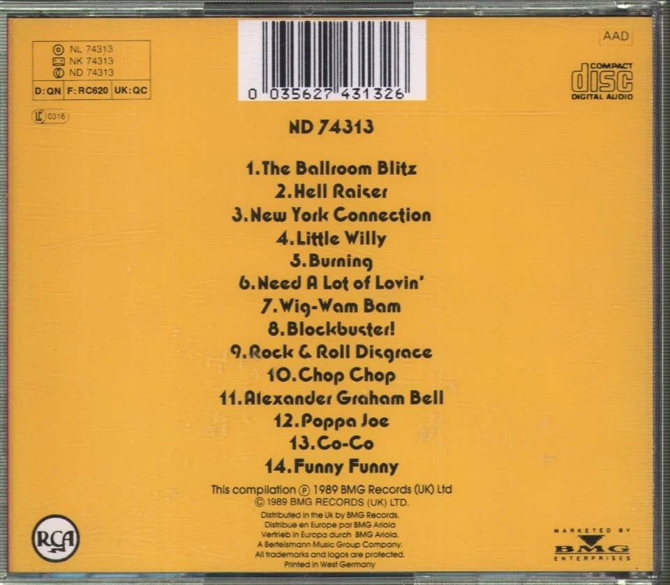 Sweet Blockbusters CD Deutschland RCA 1989 ND74313 - Bild 2 von 3