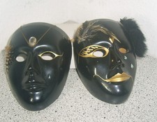 2 Stück Venezianische Masken Deko Wanddeko Grösse 18cm breite cm