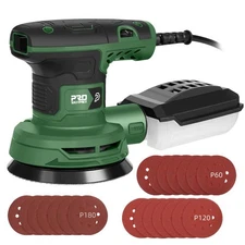 5-Inch Random Orbital Sander with 21PCS Sandpapers, 8000-13000RPM, 2.6AMP Pal...