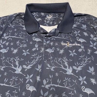 Puma Golf The Players Polo Mens XXL Flamingo All Over Print TPC Sawgrass
