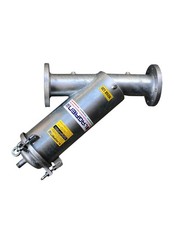 Filtro a rete flangiato 4" DN100 zincato con chiusura a ganci e calza nylon