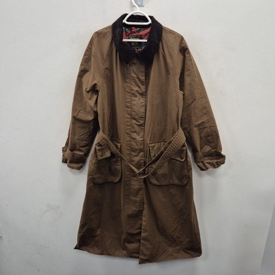 Barbour X House Hackney Adolphus Wax Waterproof Rain Trench Jacket Coat Uk 16