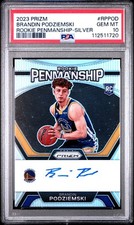 2023 PRIZM BRANDIN PODZIEMSKI SILVER PENMANSHIP AUTO RC WARRIORS  PSA GEM MT 10