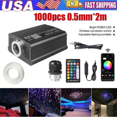 1000PC Car Home Headliner Star Light Kit Roof Twinkle Ceiling Lights Fiber Optic