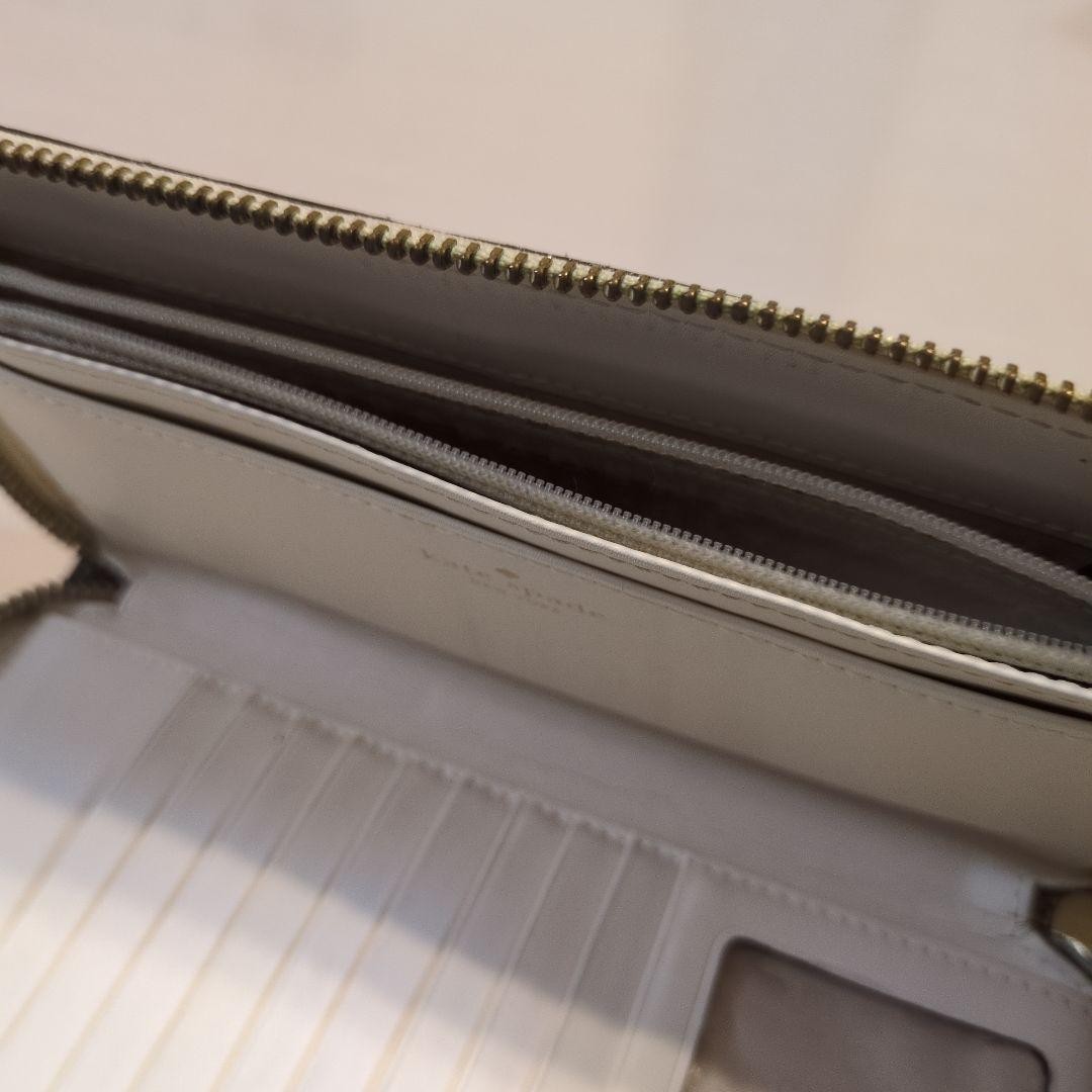 Kate Spade long wallet in white/navy thumbnail 4