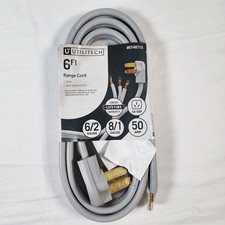 Utilitech 6-ft 3-Prong Gray Range Appliance Power Cord 148715 6/2 8/1 Ga 50 Amp