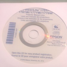 Epson PowerLite 1751/1761W/1771W/1776W Utility Suites CD ONLY CPD-36689
