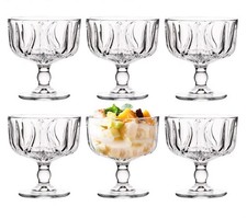 Glass Ice Cream Bowls Set Of 6