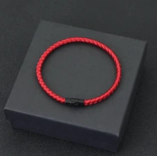 1pc Red Rope Magnetic Bracelet Unisex Lucky Wealth Prosperity Jewelry - NEW