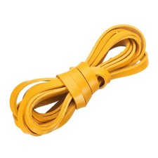 Flat Leather Cord, 3.3 Yard 8mm Leather String Strips for DIY Crafts Yellow