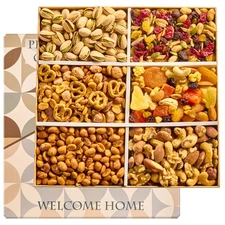 Mixed Nuts Gift Basket - Housewarming Gifts Baskets for Adults Gourmet Mixed ...