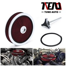 For Chevrolet Gmc Ford 14 Round Air Cleaner Set Super Flow Low Profile Washable