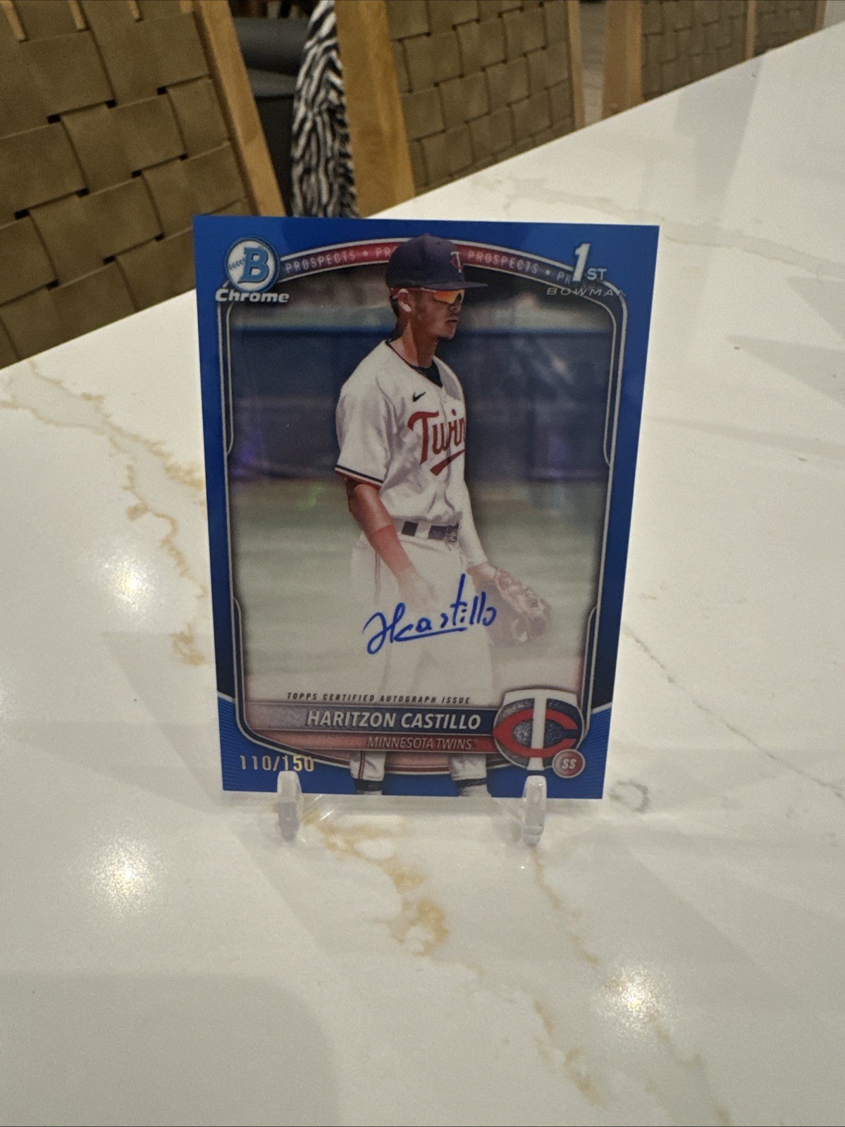 Haritzon Castillo 2025 Bowman Chrome True Blue 1st Bowman Auto /150