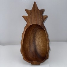Vintage Handcrafted Monkey Pod Wooden Pineapp...