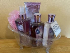 Bath Body Works Be Enchanted 6 Pc Set. Body Cream, Lotion, Mist, Gel, Loofa, Tub