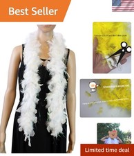 Elegant 4ft White Feather Boa for Parties  Costumes - 25g Lightweight Glam