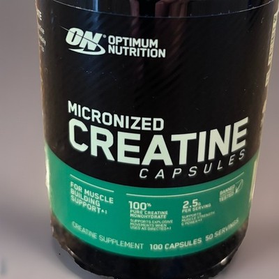 Optimum Nutrition Creatine Monohydrate Capsules 100ct 2.5g